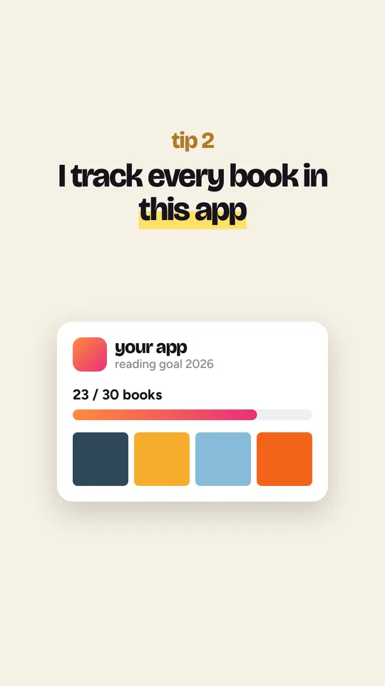 Tip 2: I track every book in this app
